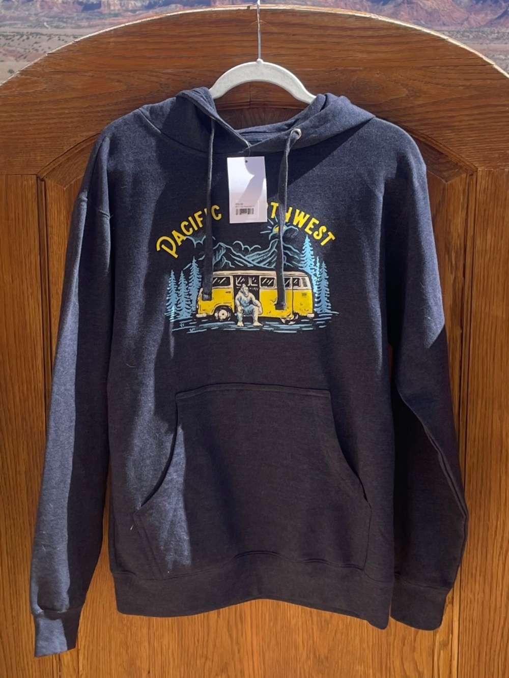 NWT Sasquatch Bus Hoodie Navy (Small/Unisex)